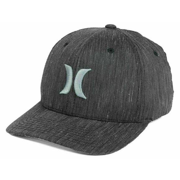 Hurley Men's Black Suits Flex Fit Hat Cap - Graphite Texture (Small/Medium) - Picture 1 of 5